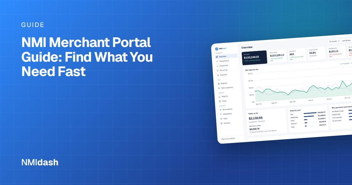 NMI Merchant Portal Guide: Find What You Need Fast